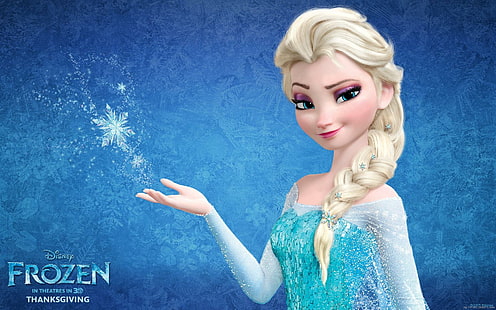 Frozen by Disney, elsa fromt disney congelata, congelata, disney, principessa, bionda, film, cartoni animati, Sfondo HD HD wallpaper