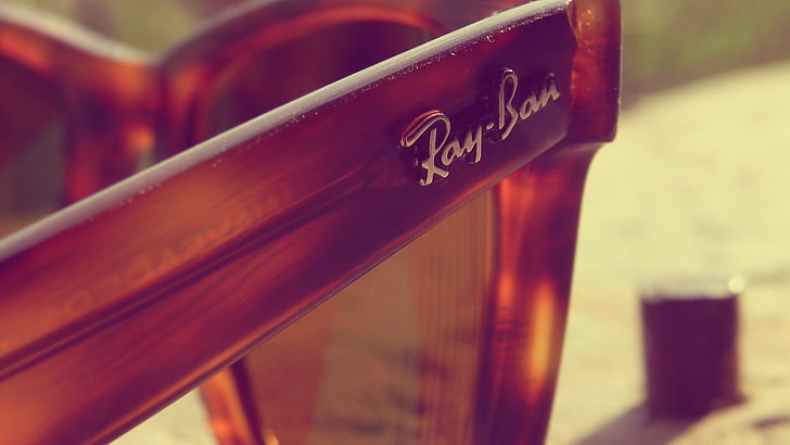braune Ray-Ban Sonnenbrille Bügel, Brille, Ray-Ban, Sonnenbrille, HD-Hintergrundbild