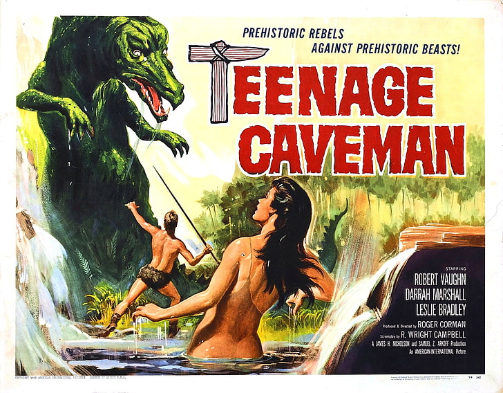 Teenage Caveman-annonsering, Teenage Caveman, filmaffischer, B-filmer, HD tapet