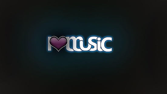 I Love Music-logotyp, husmusik, dubstep, techno, trumma och bas, musik, DJ, Brian Dessert, Music is Life, HD tapet HD wallpaper