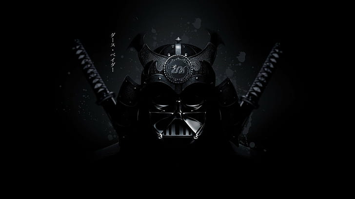 1920x1080 px svart bakgrund Darth Vader Samurai People Actresses HD Art, Darth Vader, Samurai, Svart bakgrund, 1920x1080 px, HD tapet