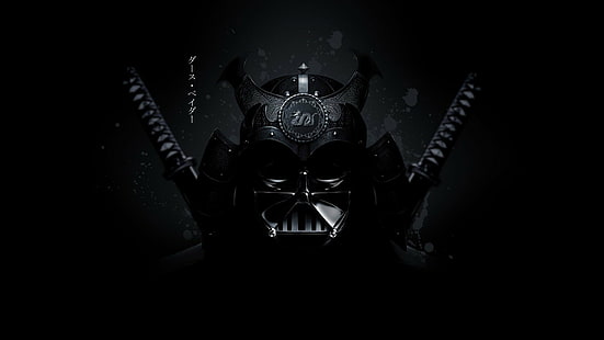 1920x1080 px sfondo nero darth vader samurai Persone attrici Arte HD, Darth Vader, samurai, sfondo nero, 1920x1080 px, Sfondo HD HD wallpaper