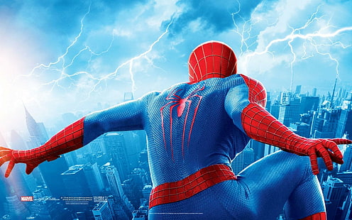 2014 The Amazing Spider Man 2 New Spider Man High Voltage Andrew Garfield, spiderman, 2014, incredibile, ragno, alta, tensione, andrew, garfield, Sfondo HD HD wallpaper