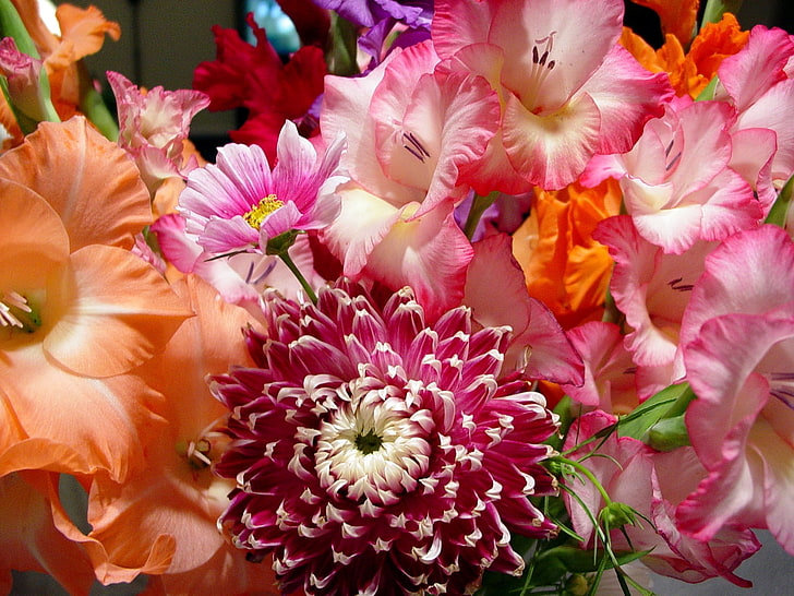 assorted flowers, flowers, bouquet, bright, beautiful, HD wallpaper