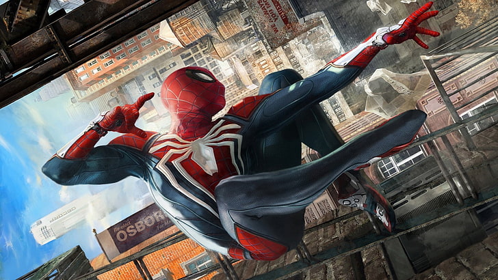 Человек-паук, Человек-паук (PS4), Видеоигры, HD обои