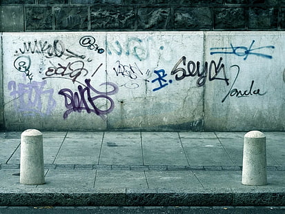 ściana, graffiti, Tapety HD HD wallpaper