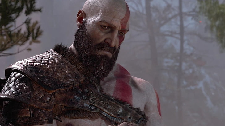 Wallpaper digital Kratos, God of War, Kratos, video game, God of War (2018), Wallpaper HD