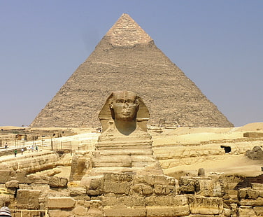 arkitektur, forntida, Egypten, Afrika, Pyramiderna i Giza, Sfinxen i Giza, HD tapet HD wallpaper