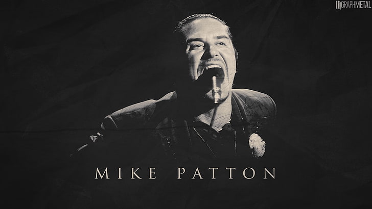 Mike Patton, monochrome, singer, Faith No More, HD wallpaper