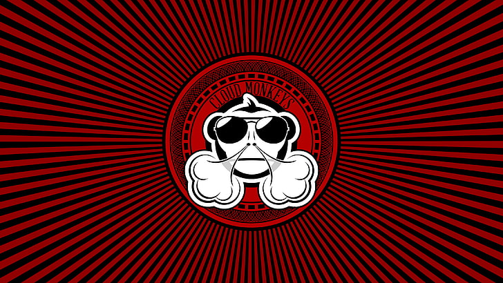 testa di scimmia con illustrazione occhiali da sole, scimmie nuvola, vaporizzatore, Facebook, Sfondo HD