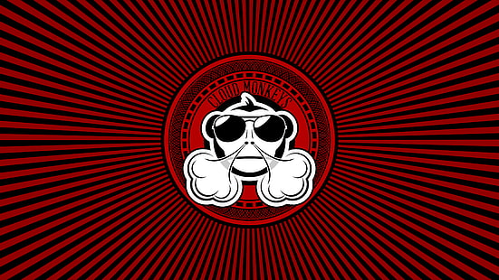 testa di scimmia con illustrazione occhiali da sole, scimmie nuvola, vaporizzatore, Facebook, Sfondo HD HD wallpaper