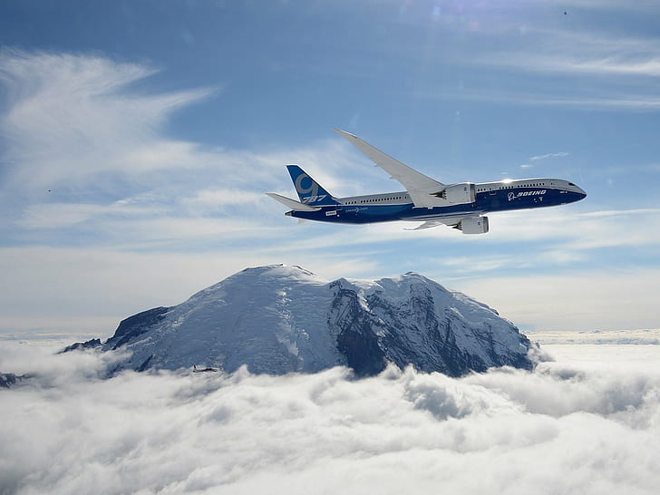 787, 787-9, avion de ligne, avion, boeing, dreamliner, jet, transport, Fond d'écran HD