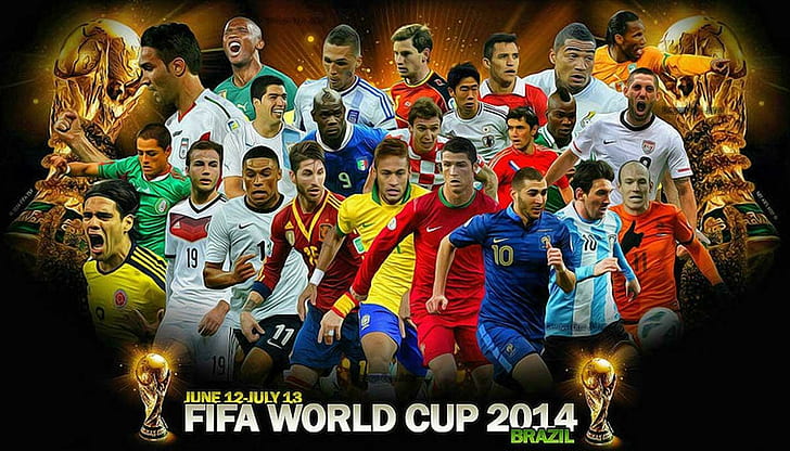 2014 World Cup, fifa world cup 2014 illustration, world cup, world cup 2014, HD wallpaper
