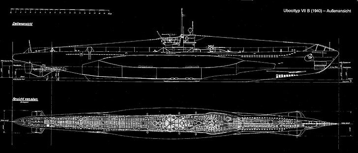 ドイツ型vii潜水艦、 HDデスクトップの壁紙