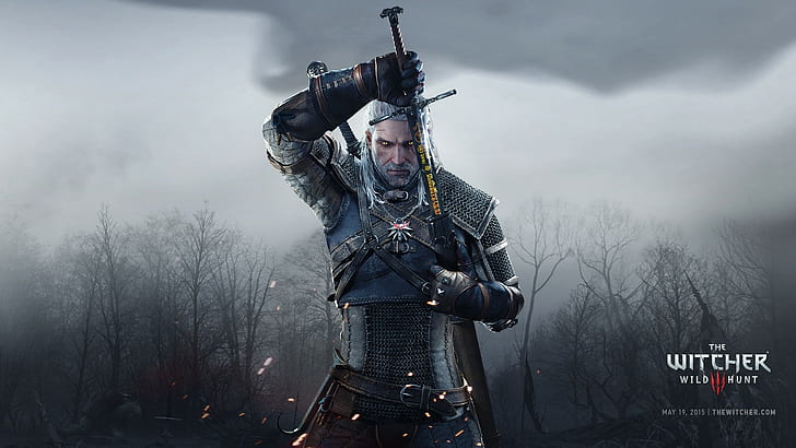 Fond d'écran numérique The Witcher Wild Hunt, The Witcher, The Witcher 3: La chasse sauvage, Geralt of Rivia, Fond d'écran HD