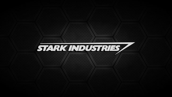 Carta da parati Stark Industries, Marvel Comics, film, Marvel Heroes, Iron Man, Stark Industries, tipografia, Sfondo HD