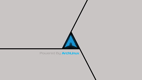 ArchLinux-logg, Arch Linux, triangel, grå, minimalism, HD tapet HD wallpaper