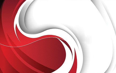 abstracto, blanco, rojo, vector, Fondo de pantalla HD HD wallpaper