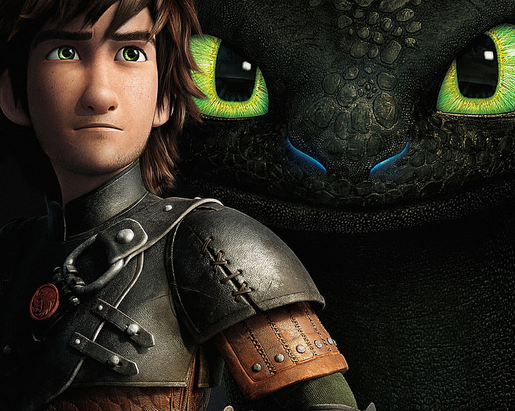 How to Train Your Dragon wallpaper, Dark, Action, Fantasy, Dragon, Green, DreamWorks, Wallpaper, Family, Eyes, Boy, Animation, Viking, Toothless, Movie, Mask, Film, 2014, Adventure, Pearls, Armor, Comedy, Backround, Jay Baruchel, Hiccup, How to Train Your Dragon 2, HD wallpaper