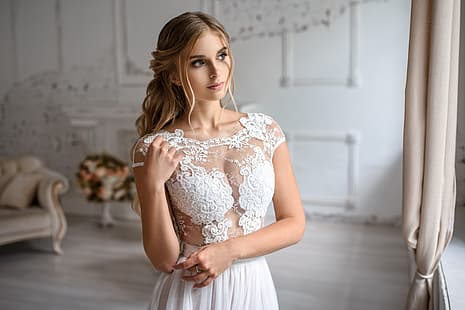 Mädchen, Kleid, Schönheit, die Braut, Igor Kondakov, Igor Kondukov, HD-Hintergrundbild HD wallpaper