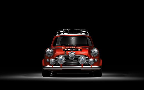 Roter Mini Cooper, Mini Cooper, HD-Hintergrundbild HD wallpaper