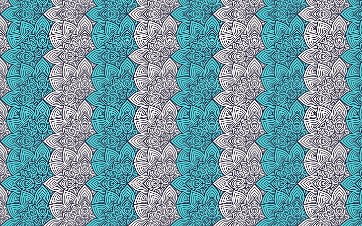 design, pattern, ornament, floral, mandala, design by visnezh, HD wallpaper