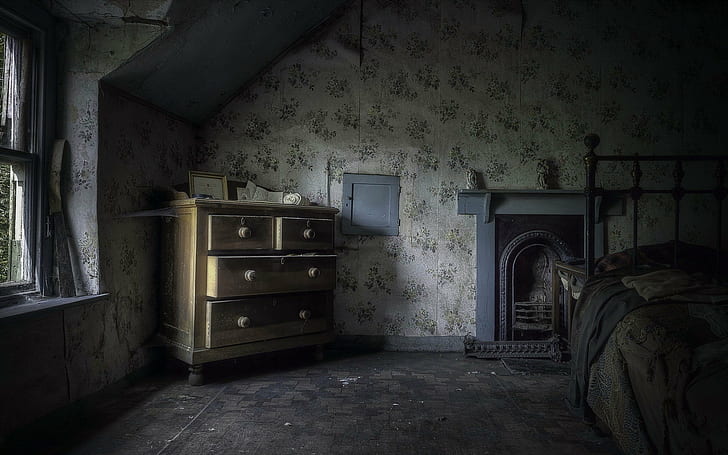 house room interiors spooky gothic, HD wallpaper