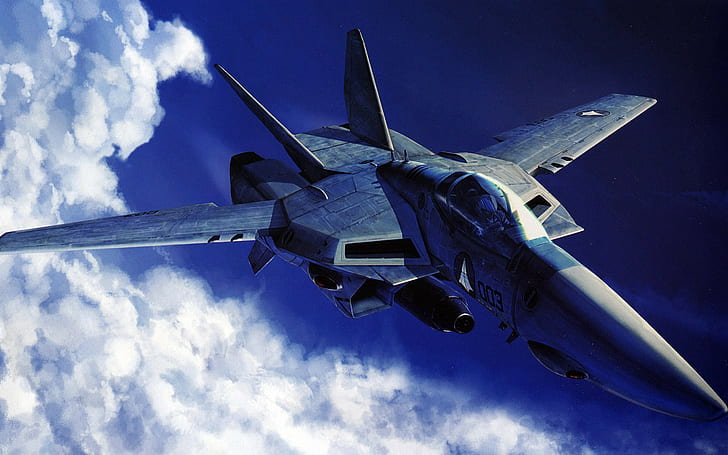 Macross, VF-1, seni digital, futuristik, jet fighter, Wallpaper HD