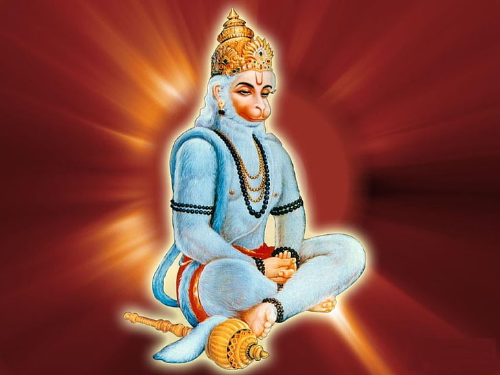 Hanumanji, ilustración de Lord Hanuman, Dios, hindú, Hanuman, Fondo de pantalla HD