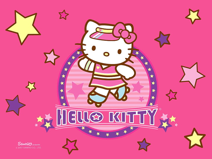 Olá Kitty Roller Blades Roller Kitty Anime Olá Kitty HD Art, Olá Kitty, Roller Blading, HD papel de parede