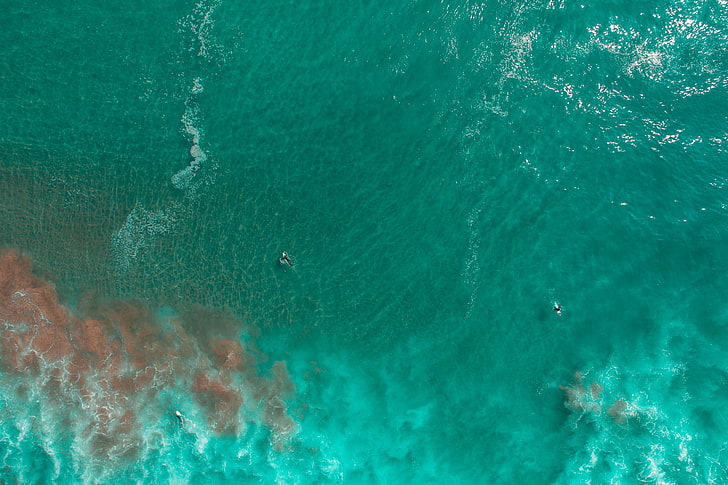 المحيط الأزرق والطبيعة والمياه، خلفية HD