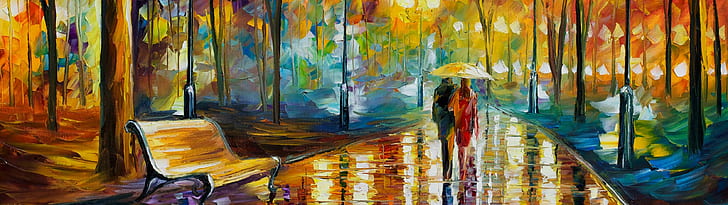 Melody of The Night by Leonid Afrimov painting, painting, Leonid Afremov, HD wallpaper