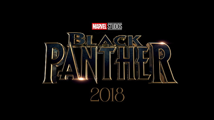Logotipo, Pantera Negra, Marvel Studios, 4K, 2018, Fondo de pantalla HD