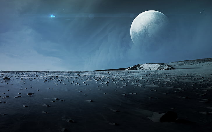 Plutón, Superficie, Planeta, 5K, Fondo de pantalla HD