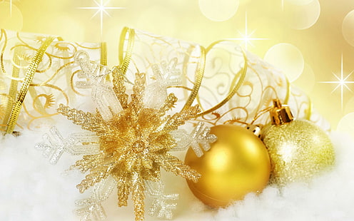 Christmas Balls, glitter, decorations, ball, lovely, new year, ribbon, happy new year, merry christmas, white, beauti, HD wallpaper HD wallpaper