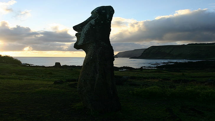 easter island moai, HD wallpaper