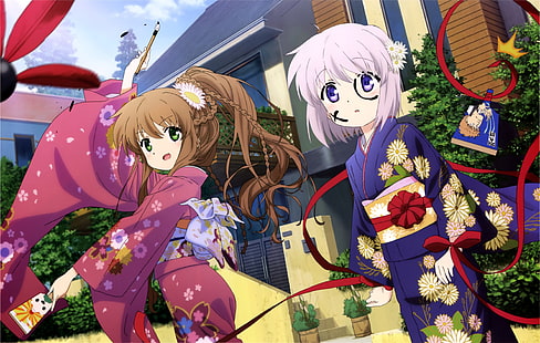 다시 쓰다, 애니메이션 소녀들, Kagari (다시 쓰기), Kotori Kanbe, HD 배경 화면 HD wallpaper