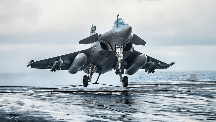 hangarfartyg, Dassault Rafale, militär, HD tapet