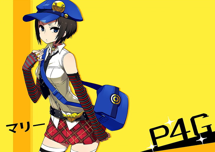 black hair female anime character, Persona series, Persona 4, Marie (Persona 4), HD wallpaper