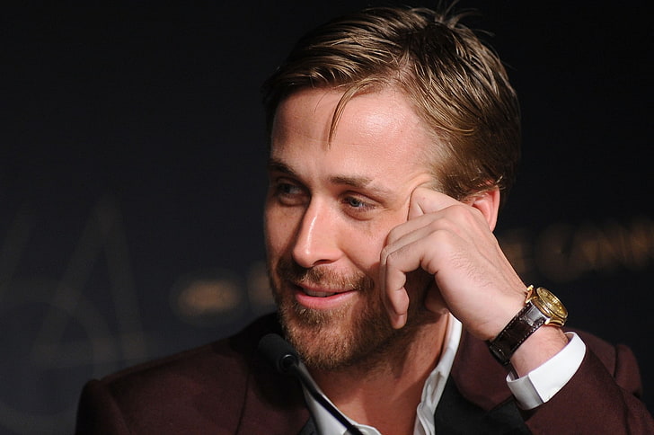 Ryan Gosling, hombres, mirando a otro lado, Fondo de pantalla HD