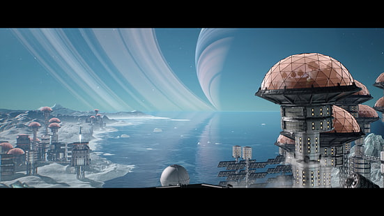 Kerbal Space Program, Kerbal Space Program 2, Weltraum, Planet, Planetenringe, Gasriese, Videospiele, HD-Hintergrundbild HD wallpaper