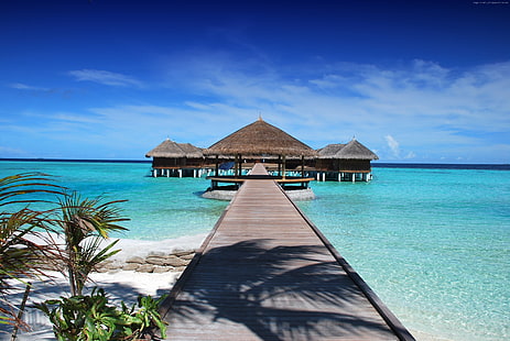 4K ، جزر المالديف ، فندق، خلفية HD HD wallpaper