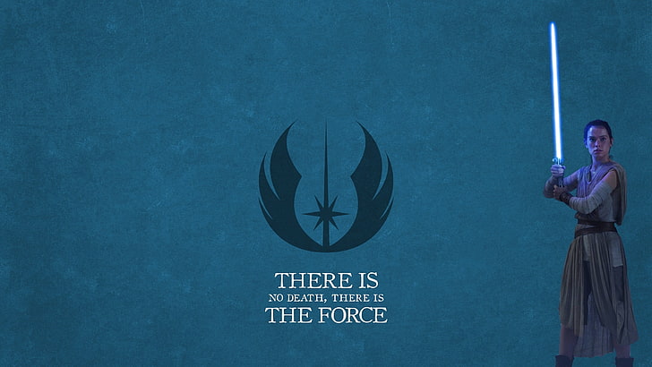 Star Wars poster, Star Wars, lightsaber, Rey (from Star Wars), Star Wars: The Force Awakens, Jedi, HD wallpaper