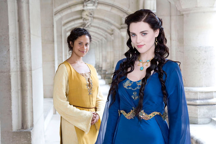 Gwen, Morgana, Merlin, Angel Coulby, Katie McGrath, Tapety HD