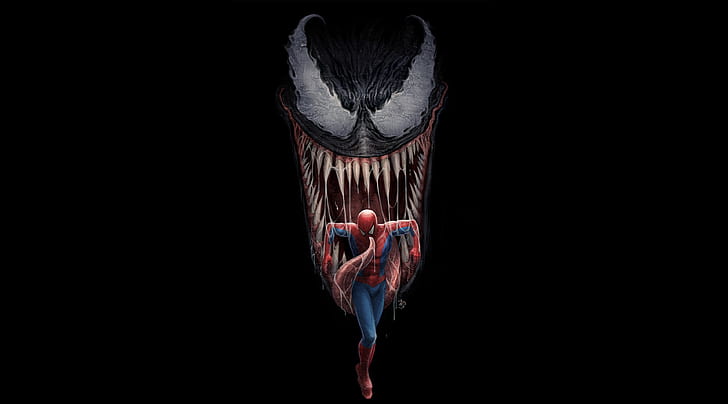 Venom vs Spider-Man Movie Artwork Comics, Películas, Spider-Man, Comics, Ilustraciones, Película, Spiderman, Venom, Fondo de pantalla HD