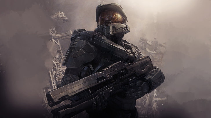 Halo game digital wallpaper, Halo 4, Halo, Master Chief, Halo: Master Chief Collection, 343 Industries, Xbox 360, Xbox One, artwork, video games, HD wallpaper