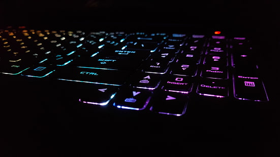 Republic of Gamers, laptop, technology, keyboards, RGB, backlit, HD wallpaper HD wallpaper