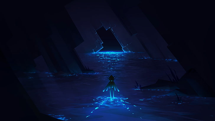 Anime Wallpaper, Abstrakt, Wasser, Höhle, HD-Hintergrundbild