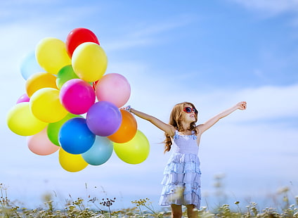  Nature, Sky, Life, Games, Earth, Playing, Spring, Landscapes, Colors, Little, Happy, Sunny, Children, Fun, Kids, Joy, Balloon, Childhood, HD wallpaper HD wallpaper