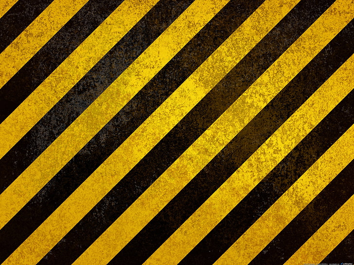 yellow and black lines, strip, yellow, black, strokes, HD wallpaper